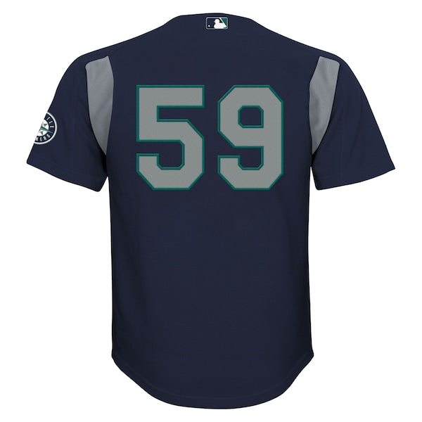 Felix Hernandez Seattle Mariners Preschool Cooperstown Collection Batting Practice Jersey - Navy - Image 3