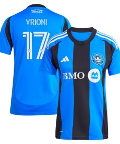 Giacomo Vrioni CF Montreal adidas Women's 2025 Montr¨¦al Original Replica Player Jersey - Blue