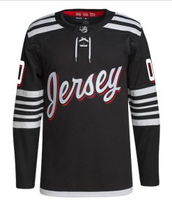 Alternative view of New Jersey Devils adidas  Alternate 2021/22 Primegreen Authentic Custom Jersey - Black