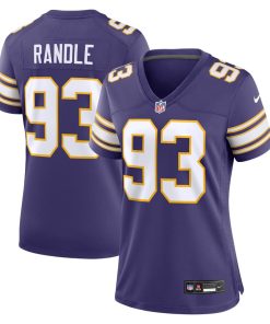John Randle Minnesota Vikings Nike Women's Classic Player Game Jersey - Purple