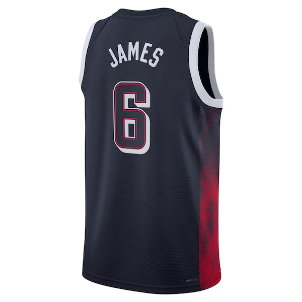 LeBron James Men's USA Basketball Nike Unisex 2024 Swingman Player Jersey - Navy - Image 2