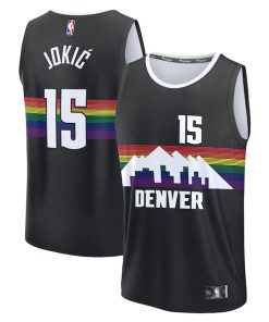 Nikola Joki? Denver Nuggets  Youth 2025/26 City Edition Fast Break Jersey - Black