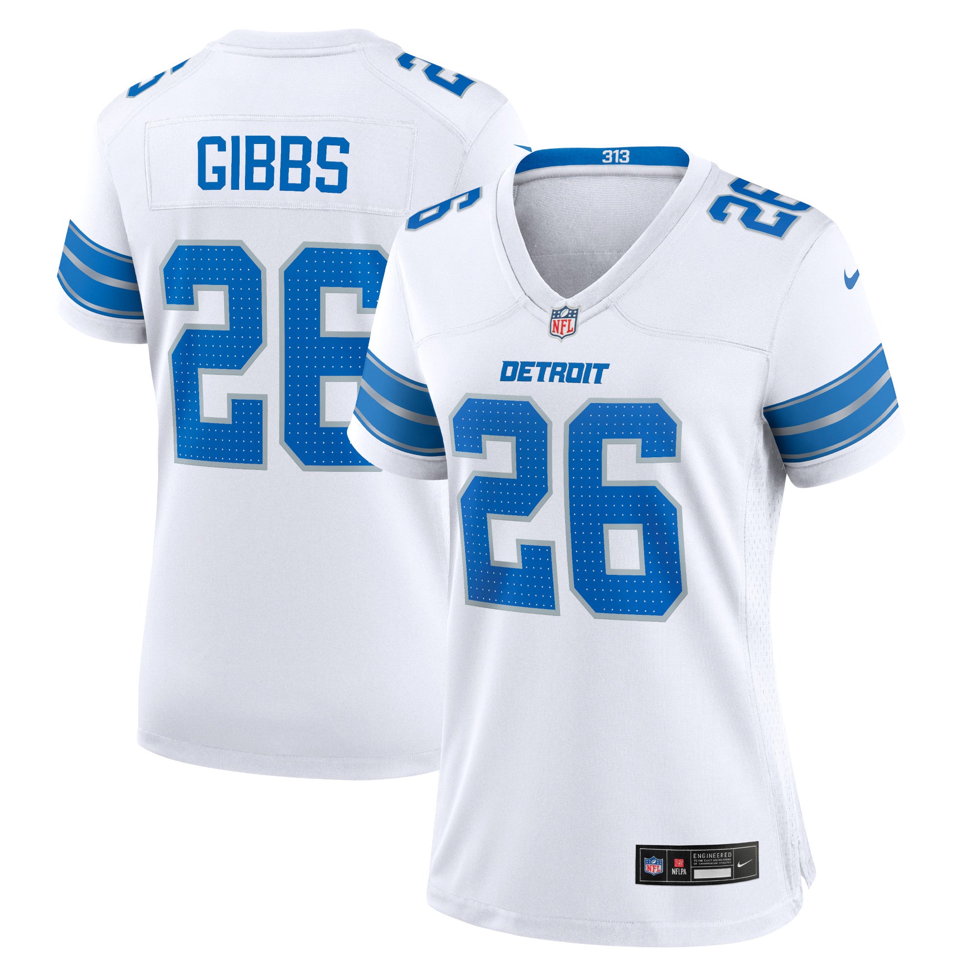 Jahmyr Gibbs Detroit Lions Nike Women's Game Jersey - Blue - Image 5