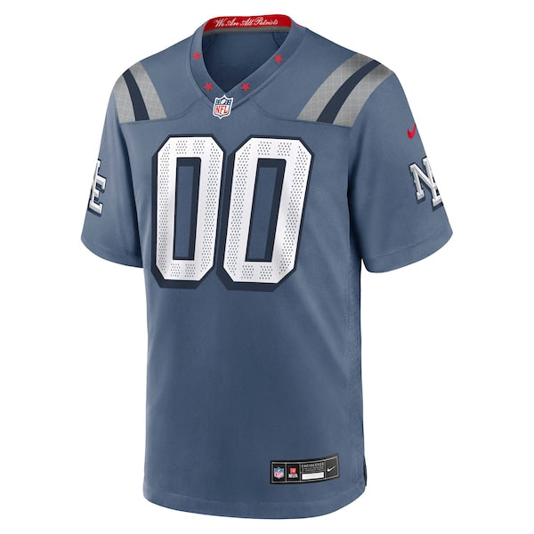 New England Patriots Nike 2025 Rivalries Collection Custom Game Jersey - Storm Blue/White/Navy/Red - Image 3
