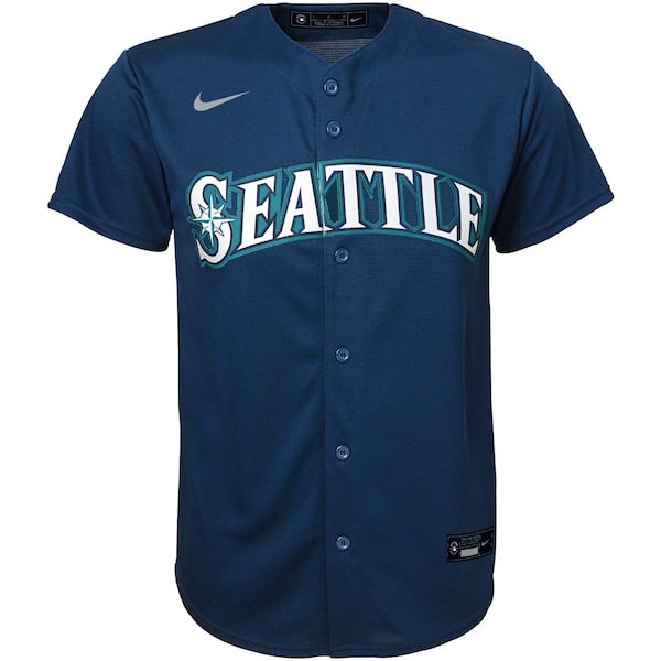 Seattle Mariners Nike Youth Alternate Replica Team Jersey - Navy - Image 2