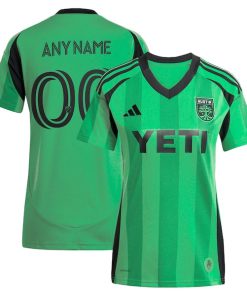 Austin FC adidas Youth 2025 The Heartbeat Kit Replica Custom Jersey - Green