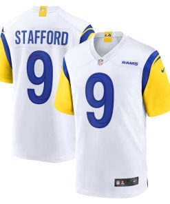 Alternative view of Matthew Stafford Los Angeles Rams Nike Alternate Game Jersey - White/Cream
