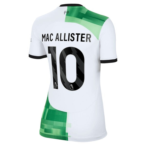Alexis Mac Allister Liverpool Nike Women's 2023/24 Away Replica Player Jersey - White/Red - Image 4