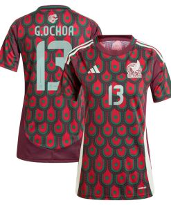 Guillermo Ochoa Mexico National Team adidas Women's 2024 Home Replica Player Jersey - Burgundy
