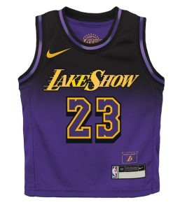 Alternative view of LeBron James Los Angeles Lakers Nike Preschool 2024/25 Swingman Player Jersey -  City Edition - Purple