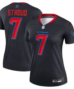 C.J. Stroud Houston Texans Nike Women's Alternate Legend Player Performance Top -  Navy/Red