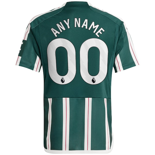 Manchester United adidas Youth 2023/24 Away Replica Custom Jersey - Green - Image 3