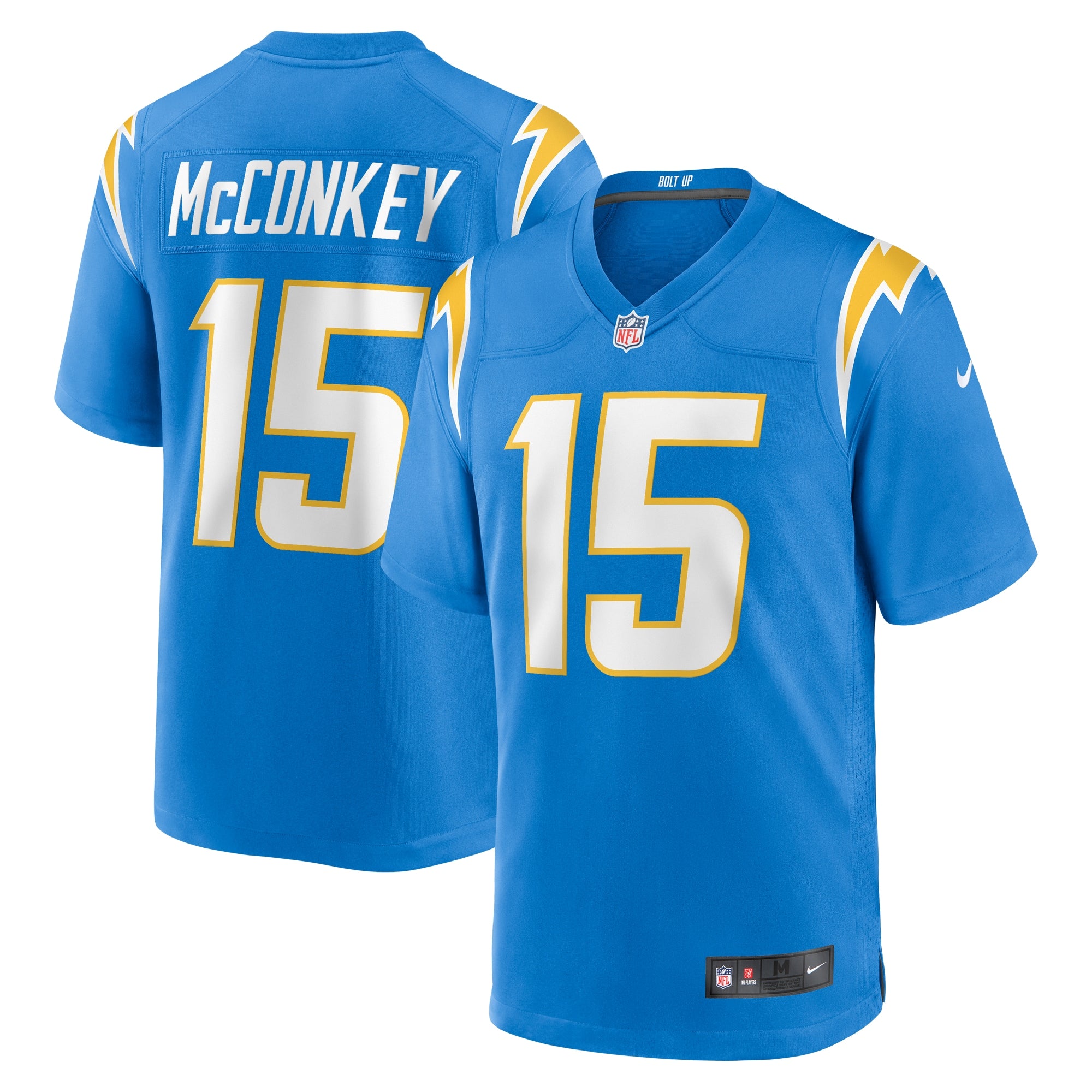 Ladd McConkey Los Angeles Chargers Nike Alternate Super Chargers Game Player Jersey - Navy/Gold/Powder Blue - Image 6
