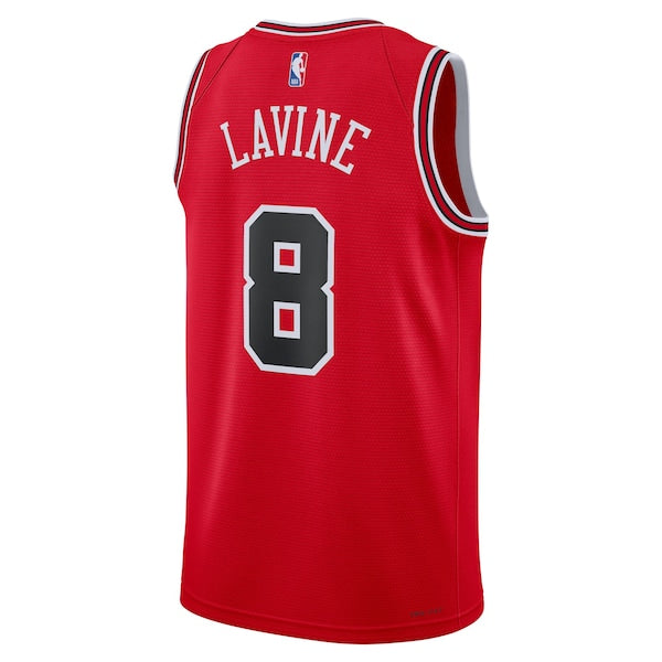 Zach LaVine Chicago Bulls Nike Unisex Swingman Jersey - Icon Edition - Red/White - Image 4