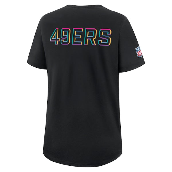 San Francisco 49ers Nike Women's 2025 NFL Crucial Catch Tri-Blend Dri-FIT T-Shirt - Black - Image 3