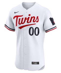 Alternative view of Minnesota Twins Nike Home Elite Custom Jersey - White