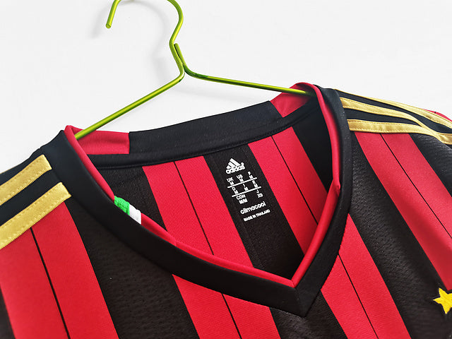 AC Milan Long Sleeve 2013-14 Vintage Jersey - Image 3