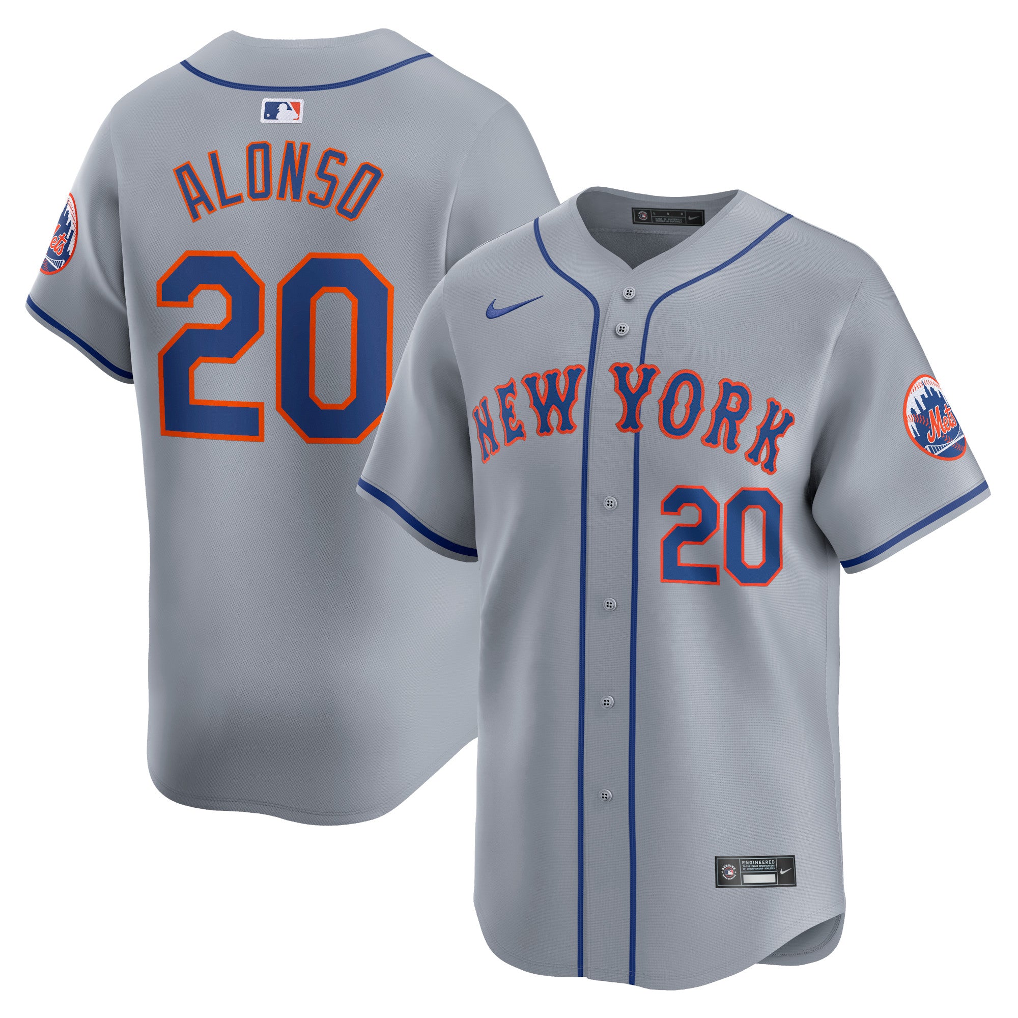 Pete Alonso New York Mets Nike Home Limited Player Jersey - White/Gray - Image 6