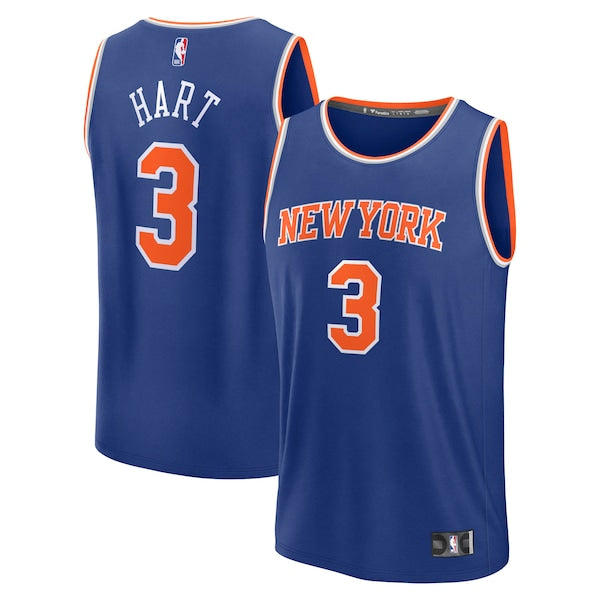 Josh Hart New York Knicks Fast Break Replica Player Jersey - Icon Edition - Blue
