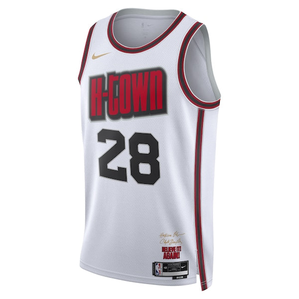 Alperen Sengun Houston Rockets Nike Unisex 2024/25 Swingman Player Jersey - City Edition - White - Image 2