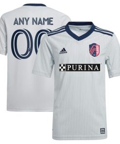 St. Louis City SC adidas Youth 2024 The Spirit Kit Replica Custom Jersey - Gray