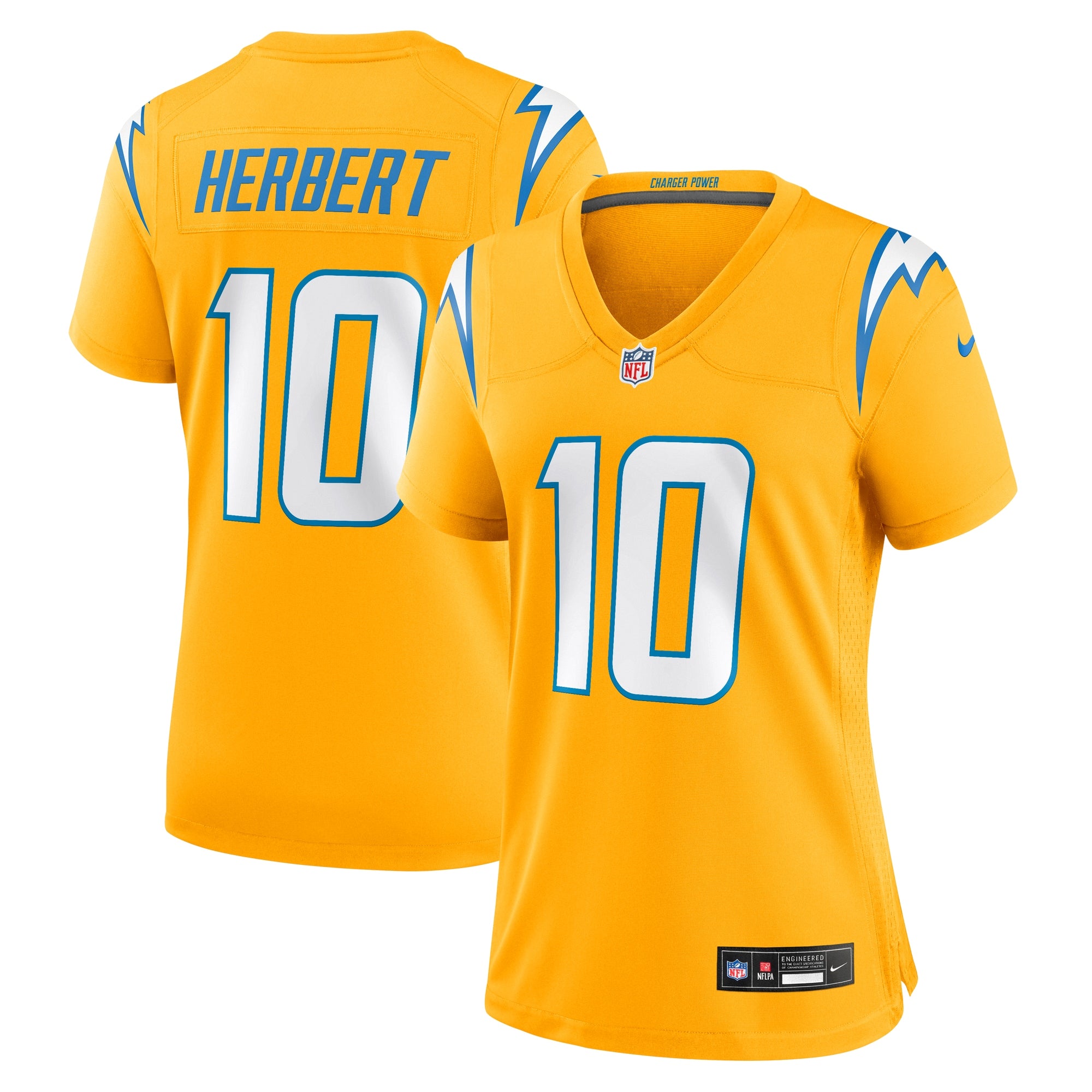 Justin Herbert Los Angeles Chargers Nike Women's Alternate Super Chargers Game Jersey - Navy/Gold - Image 5