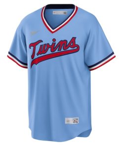 Alternative view of Minnesota Twins Nike Road Cooperstown Collection Team Jersey - Light Blue