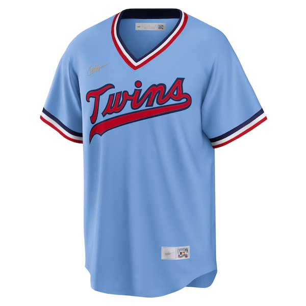 Minnesota Twins Nike Road Cooperstown Collection Team Jersey - Light Blue - Image 2
