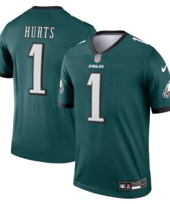 Alternative view of Jalen Hurts Philadelphia Eagles Nike Legend Jersey - Midnight Green/Black/Kelly Green