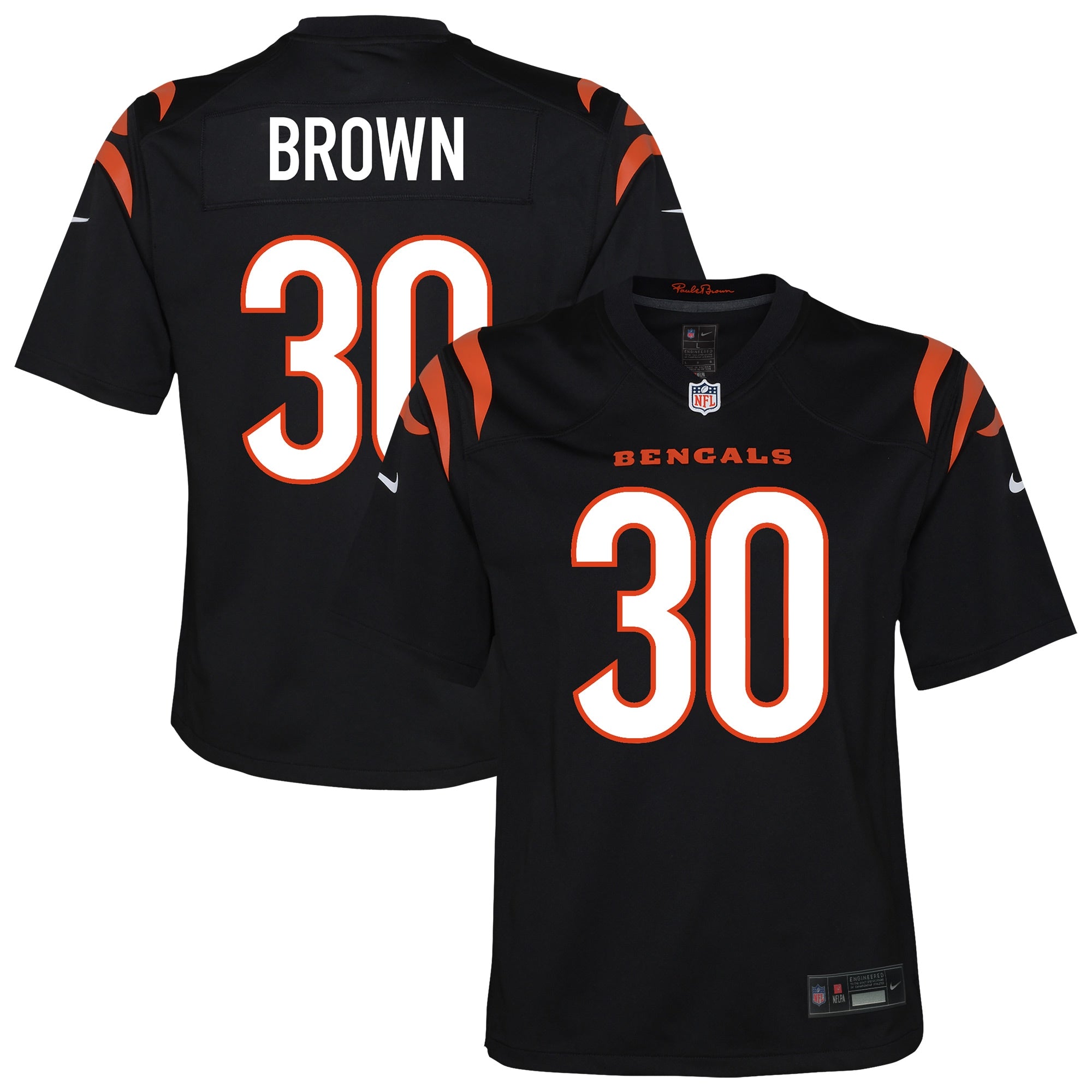 Chase Brown Cincinnati Bengals Nike Youth Youth - Orange/Black - Image 6