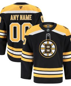 Alternative view of Boston Bruins  Home Authentic Pro Custom Jersey - Black/White
