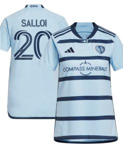 Daniel Salloi Sporting Kansas City adidas Women's 2024 Hoops 4.0 Replica Player Jersey - Light Blue