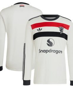 Manchester United adidas Originals  2024/25 Third Replica Long Sleeve Jersey - Cream