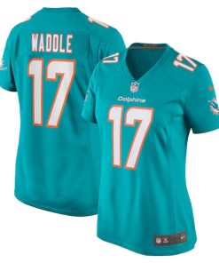 Jaylen Waddle Miami Dolphins Nike Women's Game Player Jersey - Aqua/White