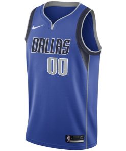 Alternative view of Dallas Mavericks Nike Swingman Custom Jersey Blue - Icon Edition