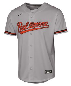 Alternative view of Adley Rutschman Baltimore Orioles Nike Youth Road Replica Jersey - Gray