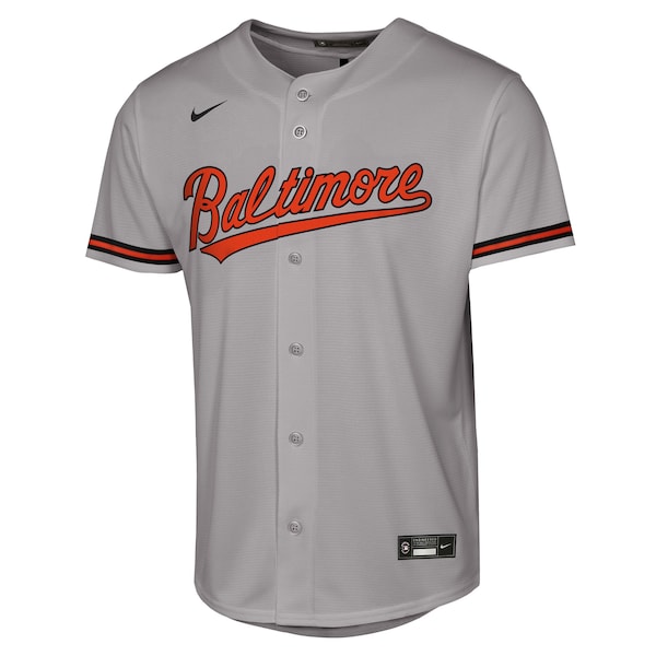 Adley Rutschman Baltimore Orioles Nike Youth Road Replica Jersey - Gray - Image 2