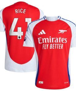 Declan Rice Arsenal adidas 2024/25 Home Authentic Player Jersey?¨C Red