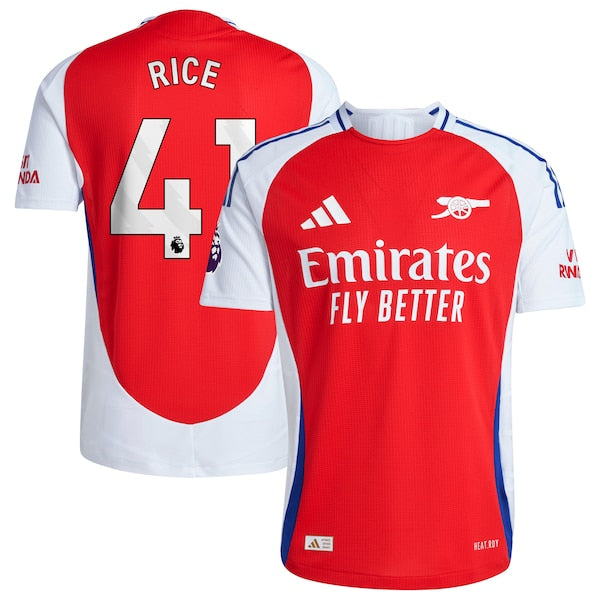 Declan Rice Arsenal adidas 2024/25 Home Authentic Player Jersey?ยจC Red