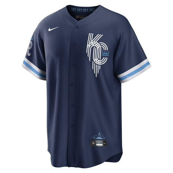 Andrew Benintendi Kansas City Royals Nike 2022 City Connect Replica Player Jersey - Navy - Image 3