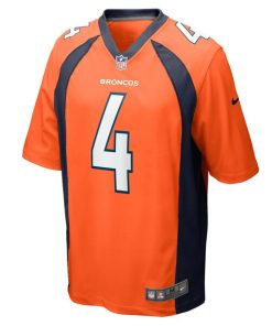 Alternative view of Jarrett Stidham Denver Broncos Nike Game Player Jersey - Orange
