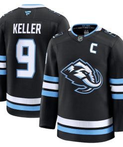 Alternative view of Clayton Keller Utah Mammoth  Home Premium Player Jersey - Black/White