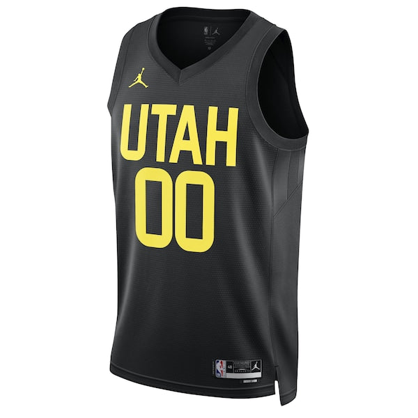 Utah Jazz Jordan Brand Unisex 2022/23 Swingman Custom Jersey - Statement Edition - Black - Image 2