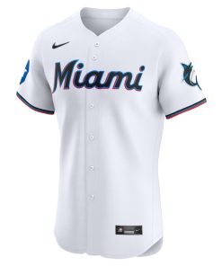 Alternative view of Miami Marlins Nike Home Elite Pick-A-Player Retired Roster Patch Jersey - White