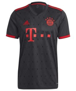 Alternative view of Alphonso Davies Bayern Munich adidas 2022/23 Third Replica Player Jersey - Charcoal