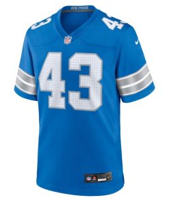 Alternative view of James Turner Detroit Lions Nike Game Jersey -  Blue