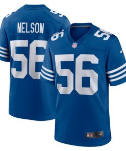 Alternative view of Men's Nike Quenton Nelson Royal Indianapolis Colts Alternate Game Jersey/White