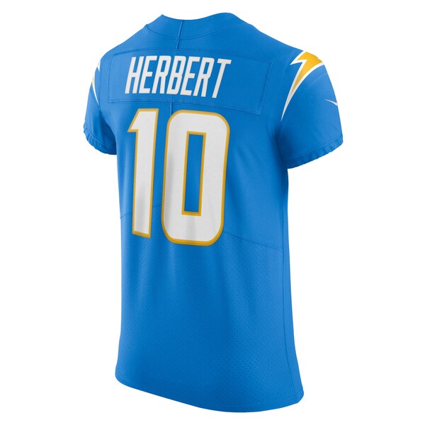 Justin Herbert Los Angeles Chargers Nike Vapor Elite Player Jersey - Powder Blue - Image 3