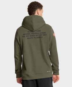 Alternative view of Detroit Lions Nike 2025 Salute to Service Sideline Standard Issue Dri-FIT Hoodie - Olive