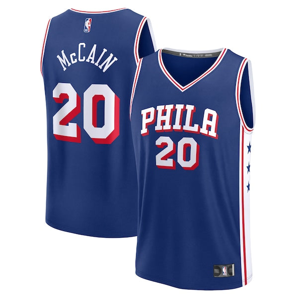 Jared McCain Philadelphia 76ers Youth 2024 NBA Draft Fast Break Player Jersey - Icon Edition - Royal